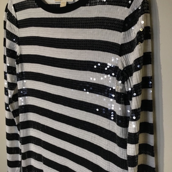Micheal Kors Black and white striped sequin dress size xs - Picture 3 of 15